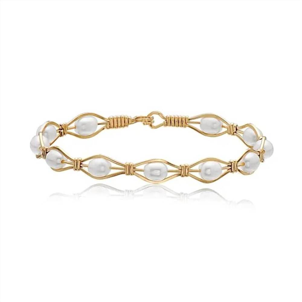 NEW RONALDO JEWELRY women's romance bracelet in 14k gold artist wire and sterlin